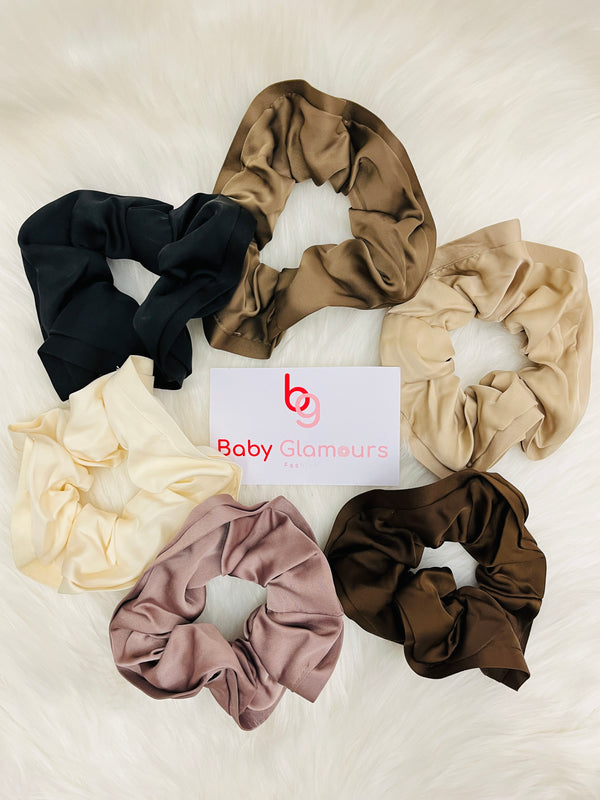 6pcs Nude Colour Hair Scrunchies