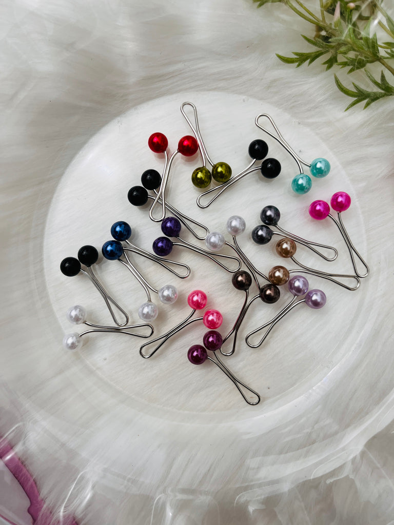 12pcs U-Shaped Pearl Brooches Pins For Scarf Hijab Pins