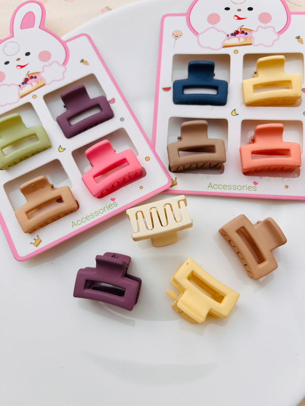 4pcs Square Mini Hair Claw Catcher