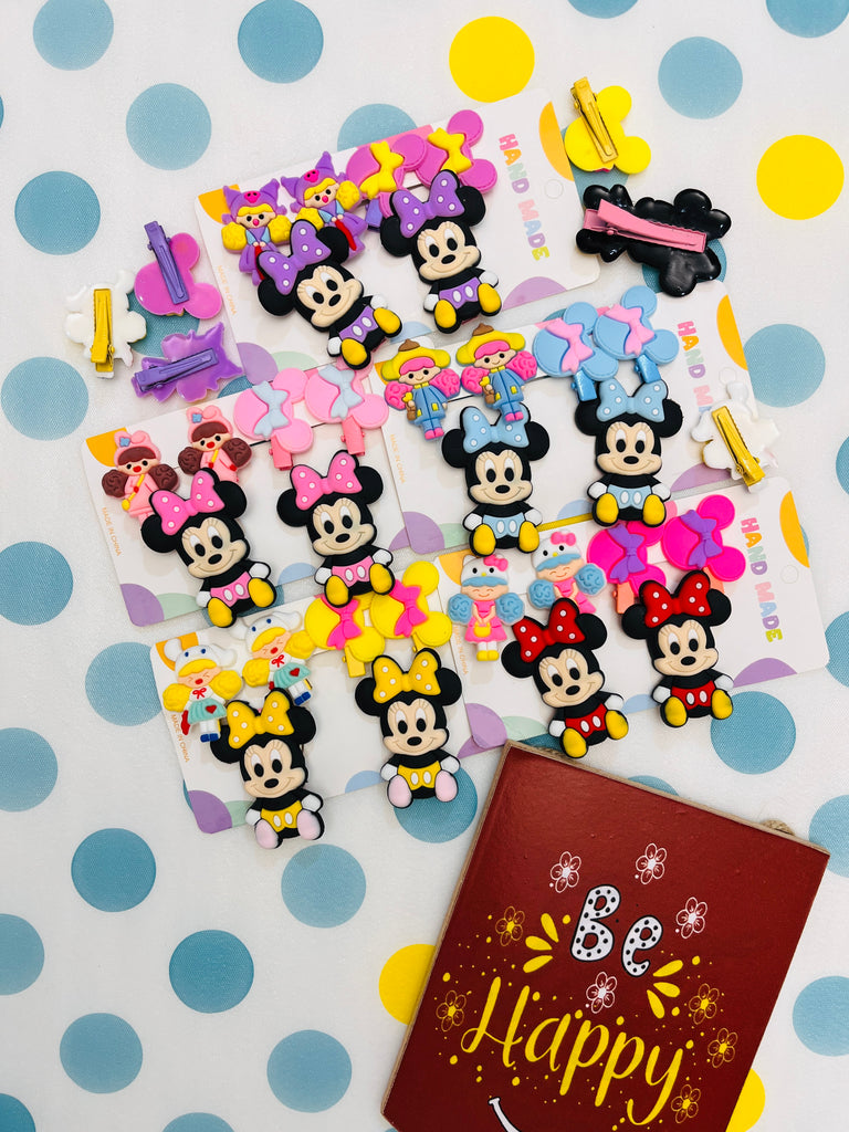 6pcs Mickey Hair Clip Set