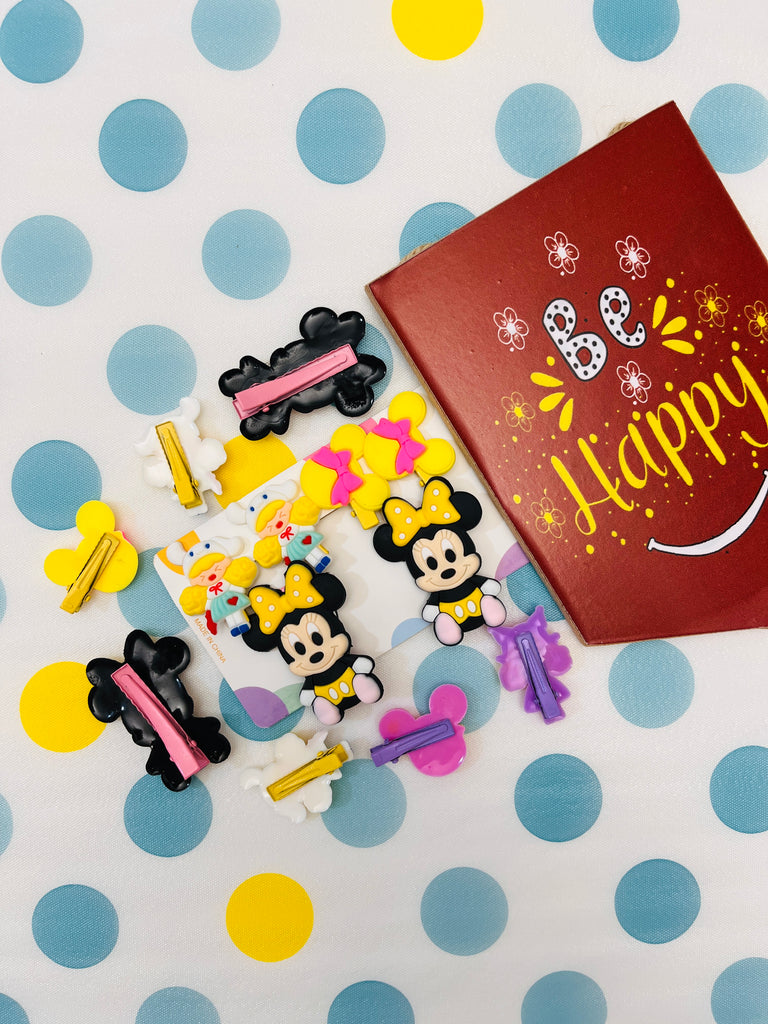 6pcs Mickey Hair Clip Set