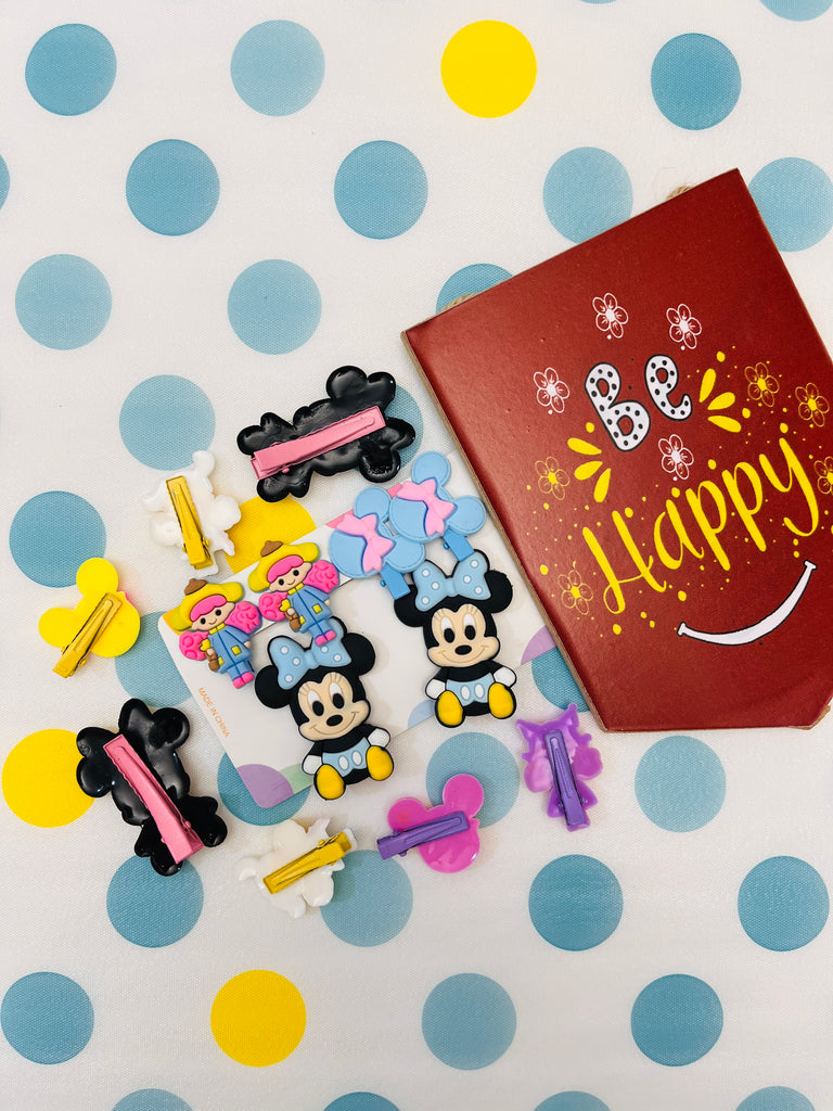 6pcs Mickey Hair Clip Set