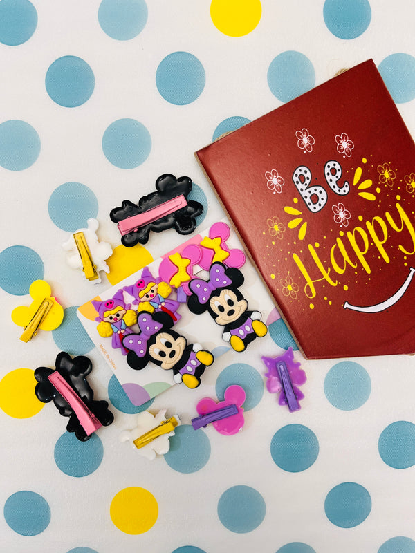 6pcs Mickey Hair Clip Set