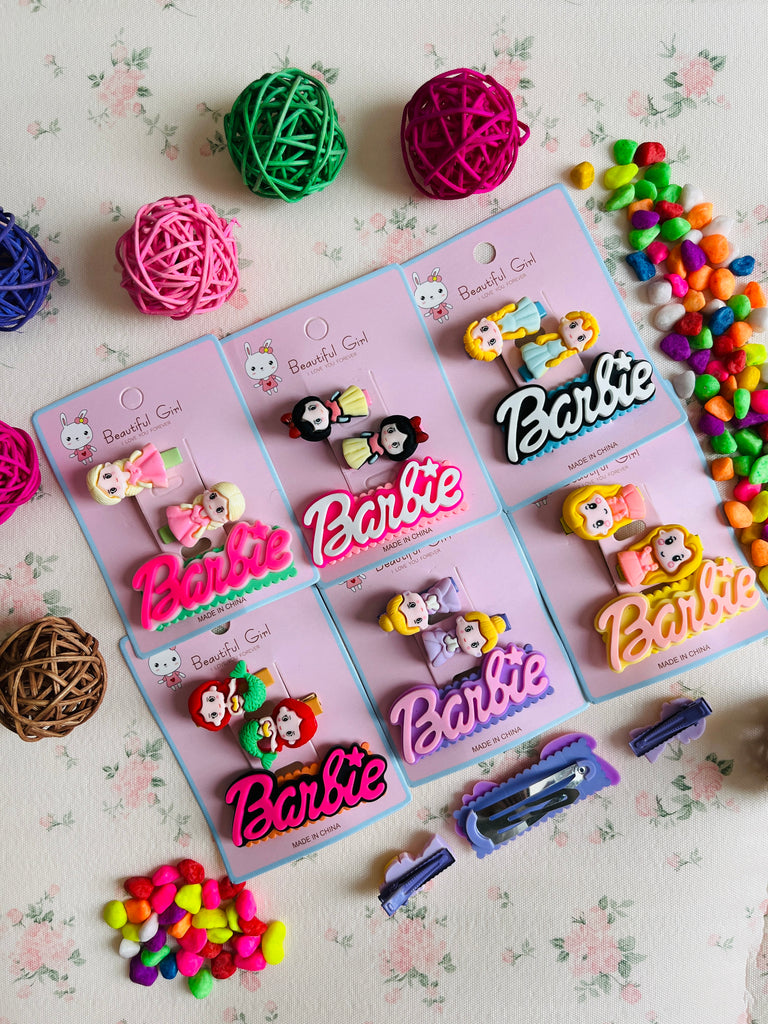 3pcs Barbie Hair Clip Set