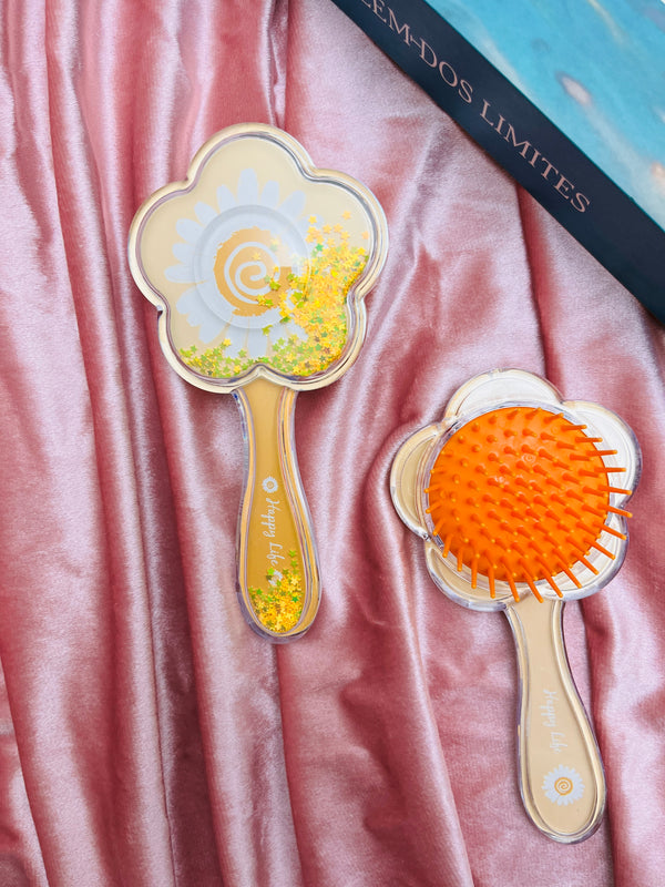 Flower Shape Mini Hair Brush