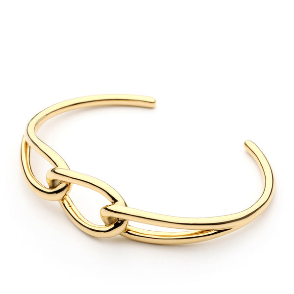 Stainless Steel Twist Opening Style Cuff Bangle