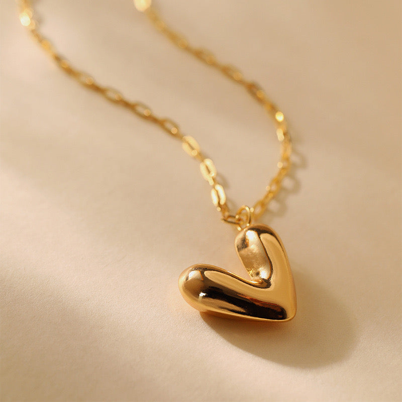 Stainless Steel Heart Pendant Necklace