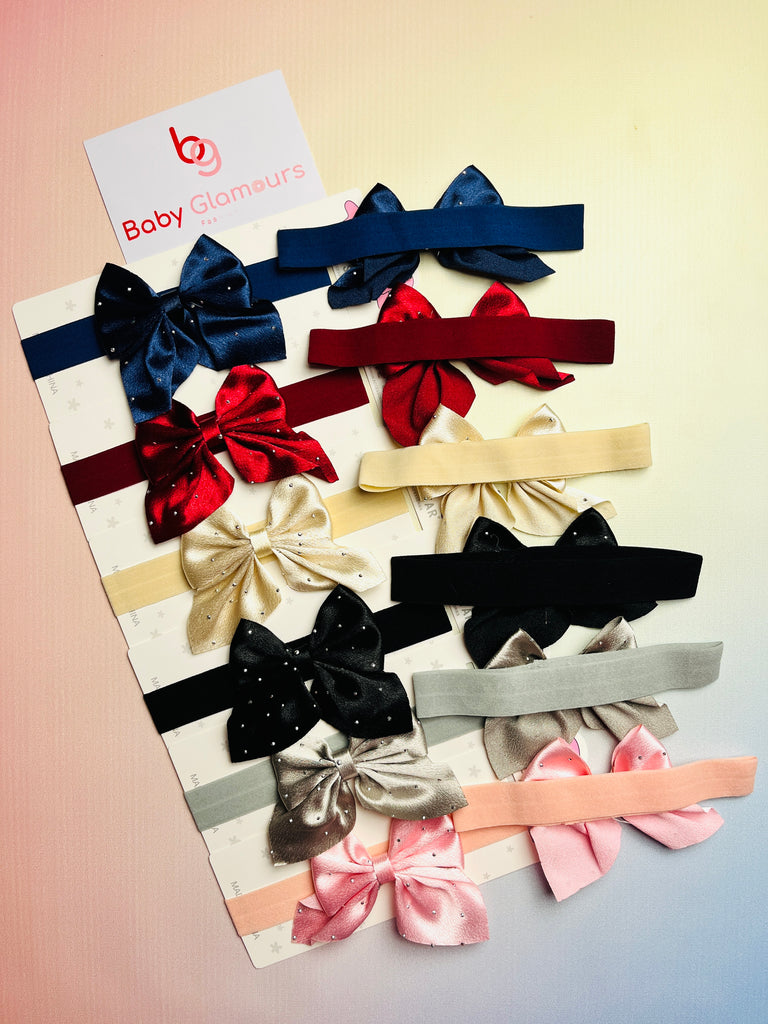 Bow Knot Silk Fabric Elastic Headband