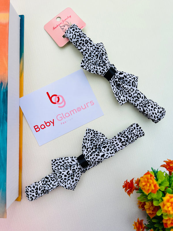 Cheetah Print Bow Elastic Headband