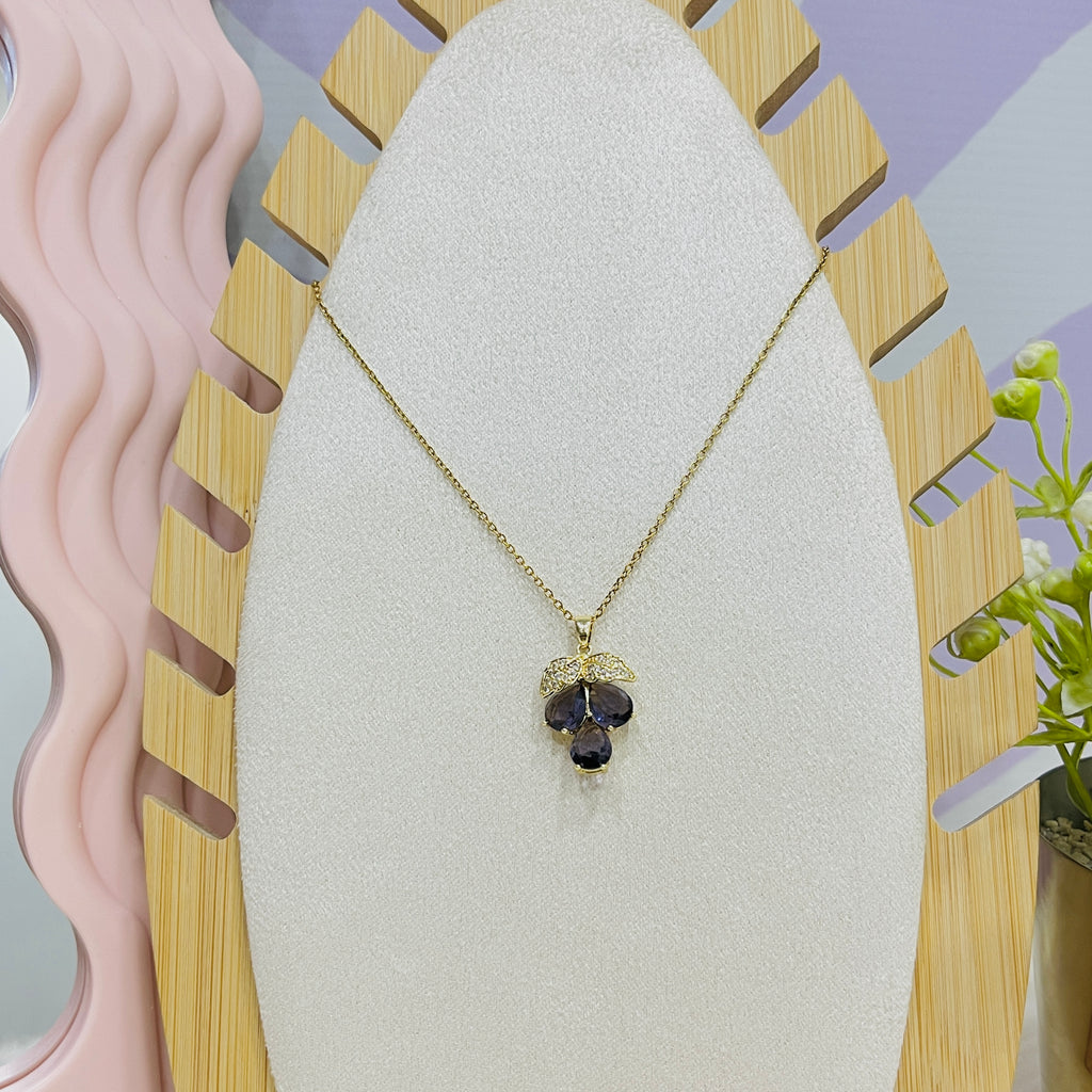 Stainless Steel Grapes Pendant Necklace