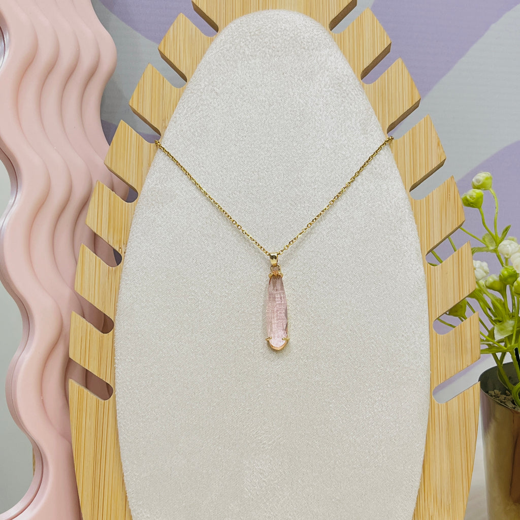 Stainless Steel Colorful Water Drop Pendant Necklace