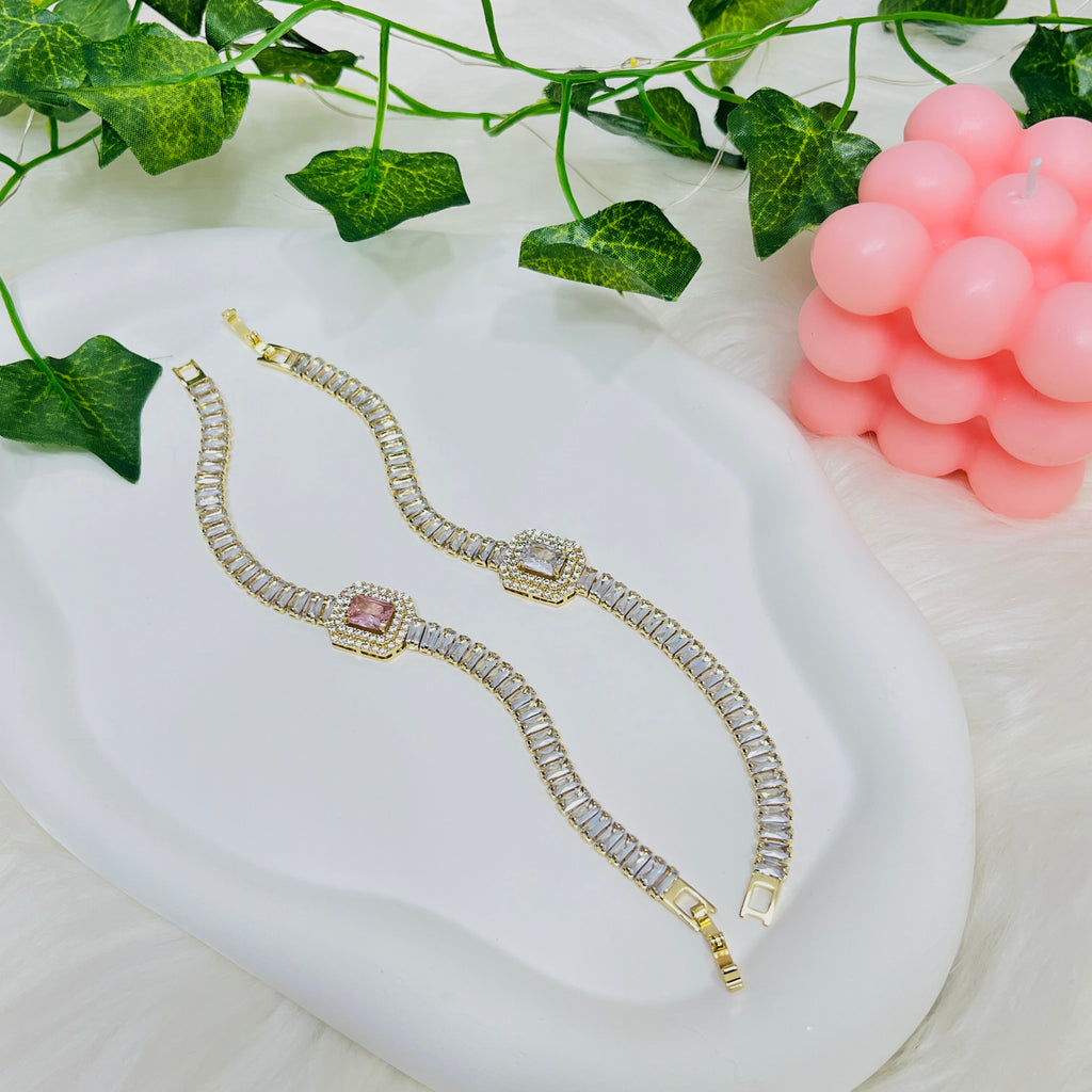 Stainless Rhinestone Zircon Bracelets