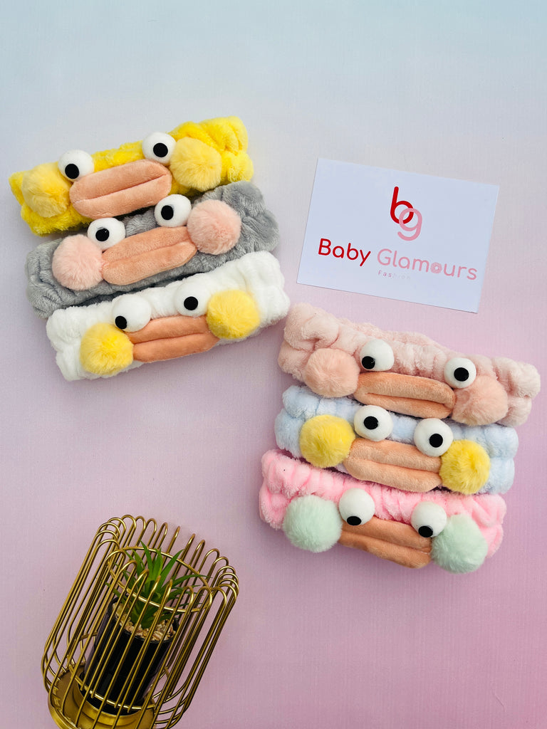 Cartoon Face Fur Headband