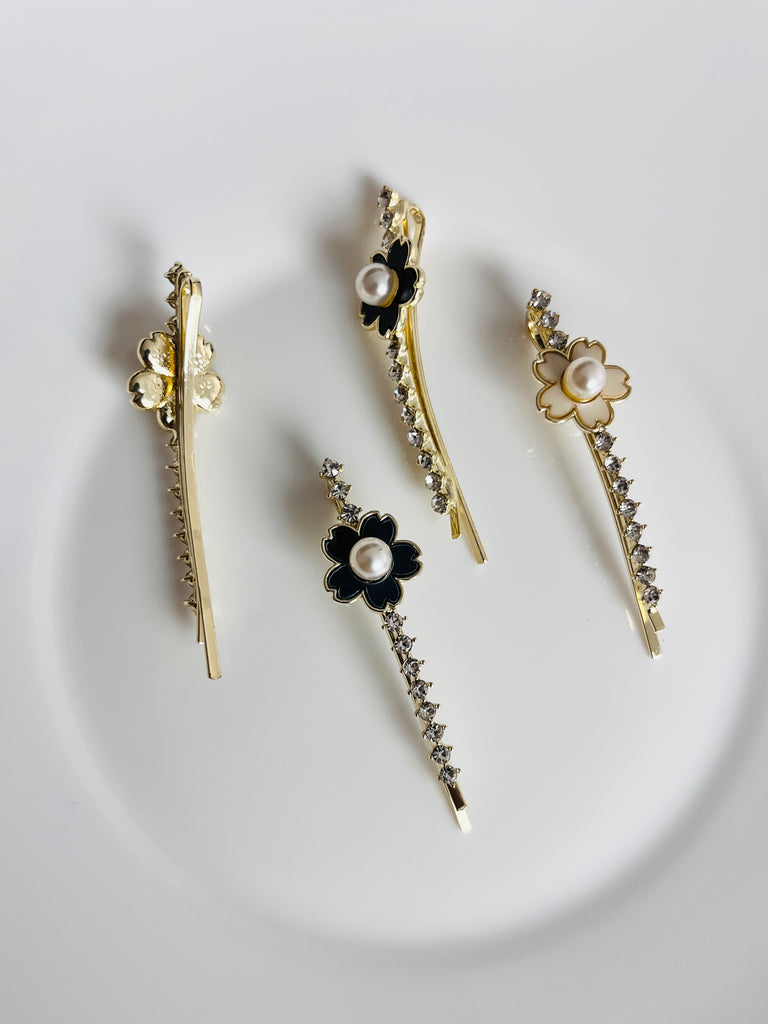 2pcs Sunflower Pearls Hair Pin