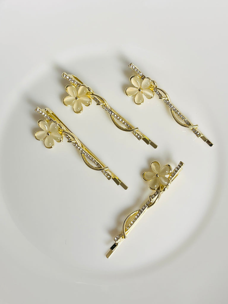 2pcs Sunflower Pearl Hair pins