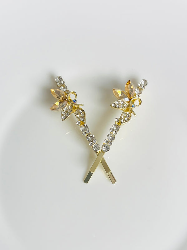 2pcs Leaf Pearl Hair pins