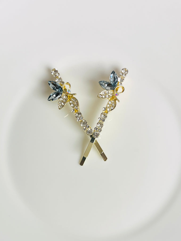 2pcs Leaf Pearl Hair pins