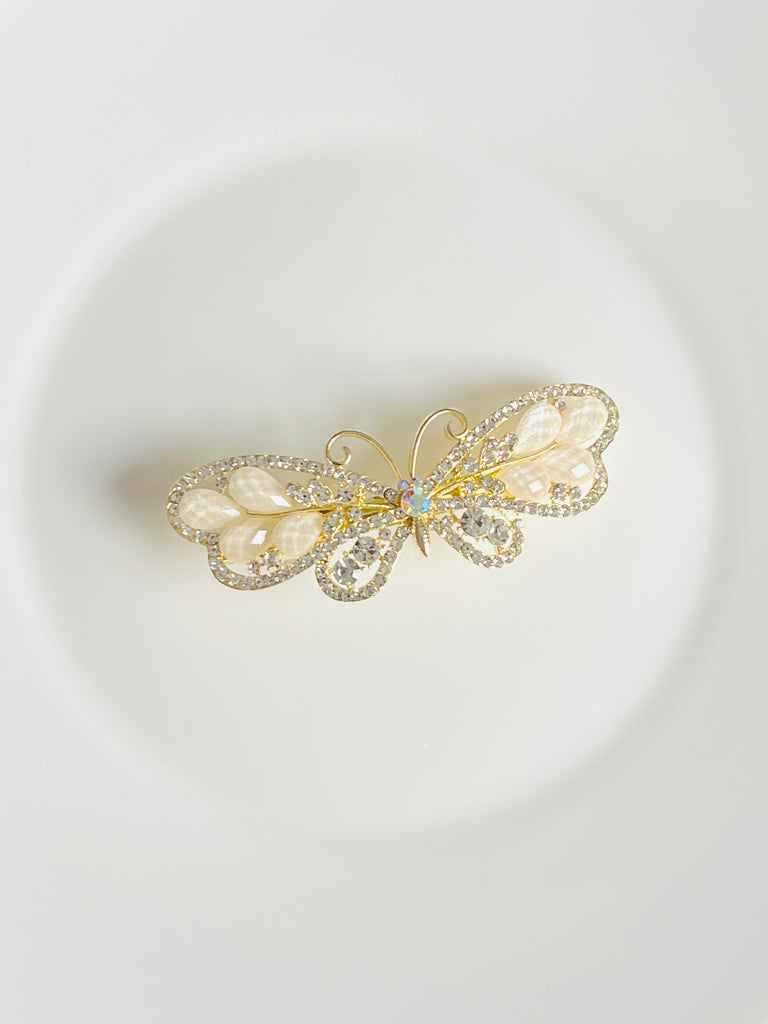 Butterfly Pearl Hair Clip