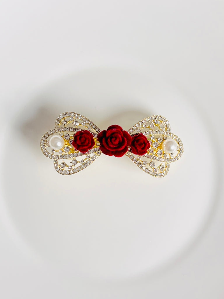 1pc Rose Pearl Hair Clip