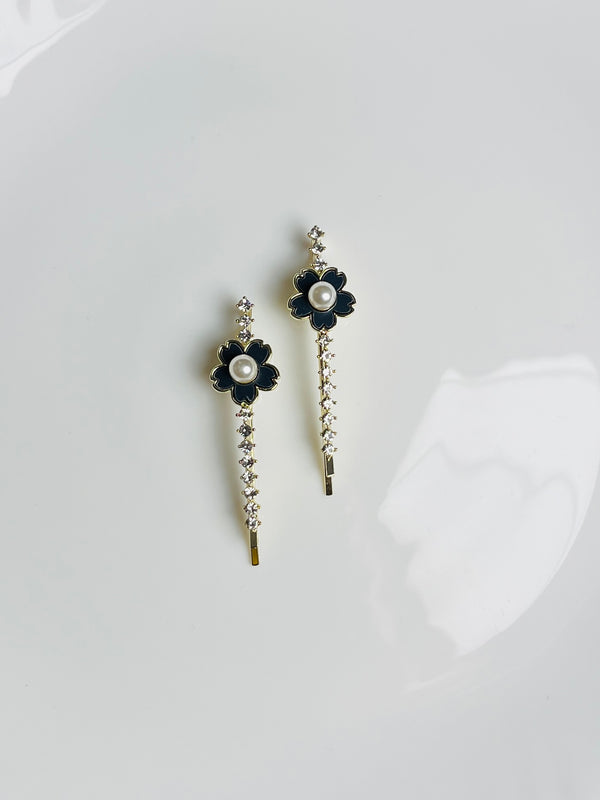 2pcs Sunflower Pearls Hair Pin