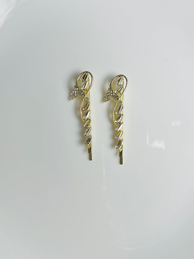 2pcs Fish Tail Pearls Hair Pin