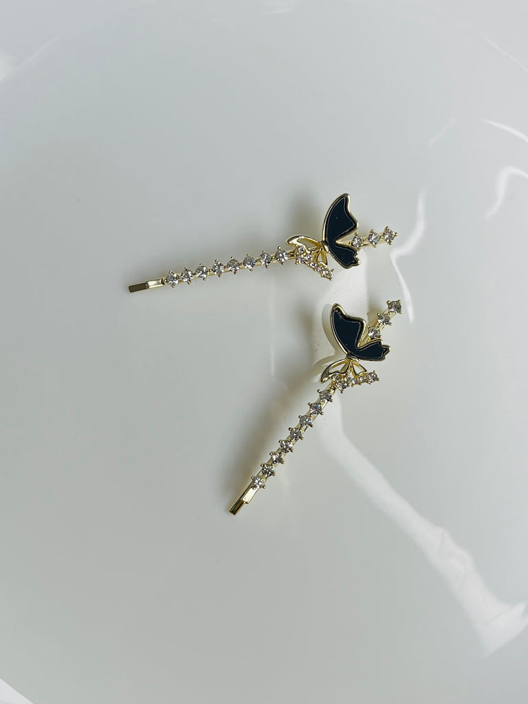 2pcs Butterfly Pearls Hair Pin