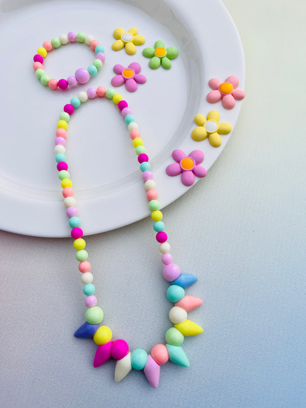 Candy Color Cone Beads Necklace