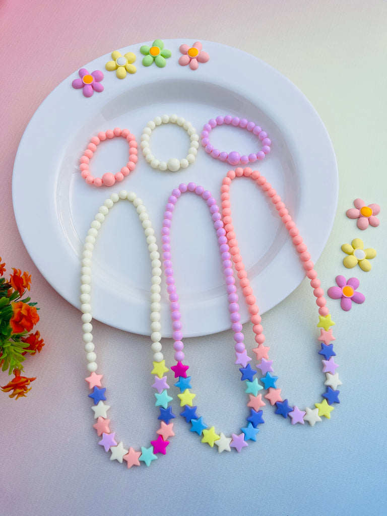 Candy Color Star Beads Necklace