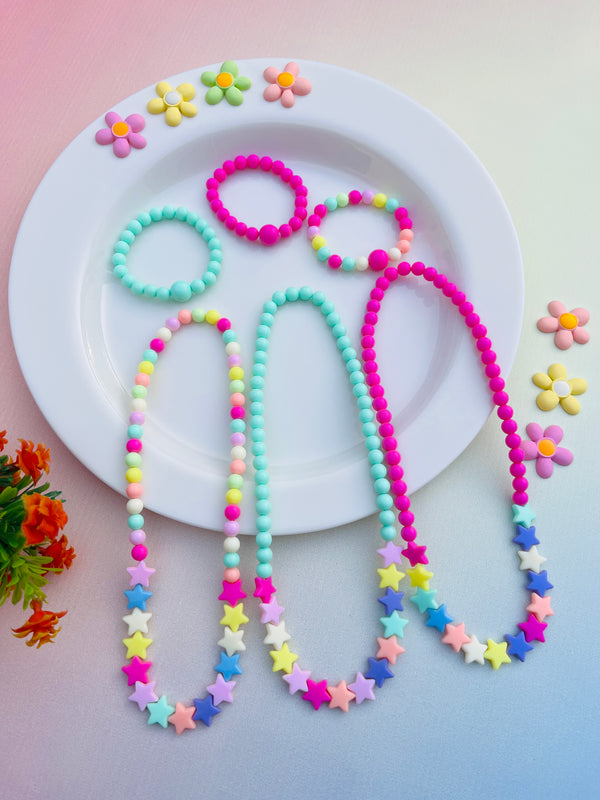 Candy Color Star Beads Necklace