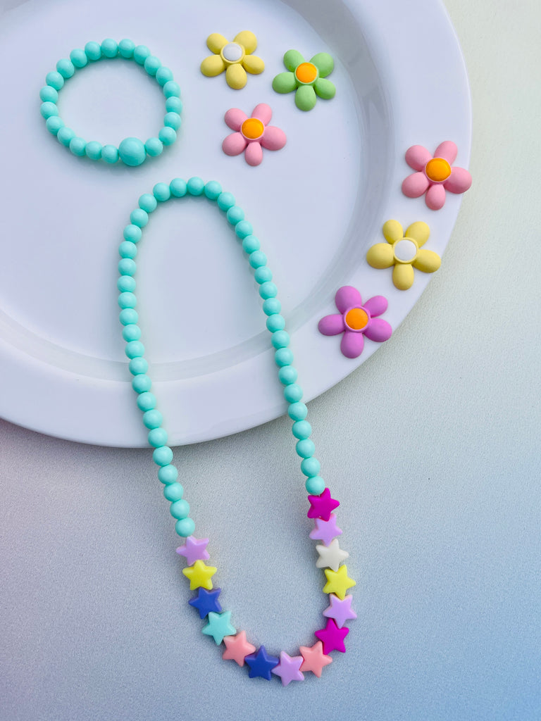 Candy Color Star Beads Necklace