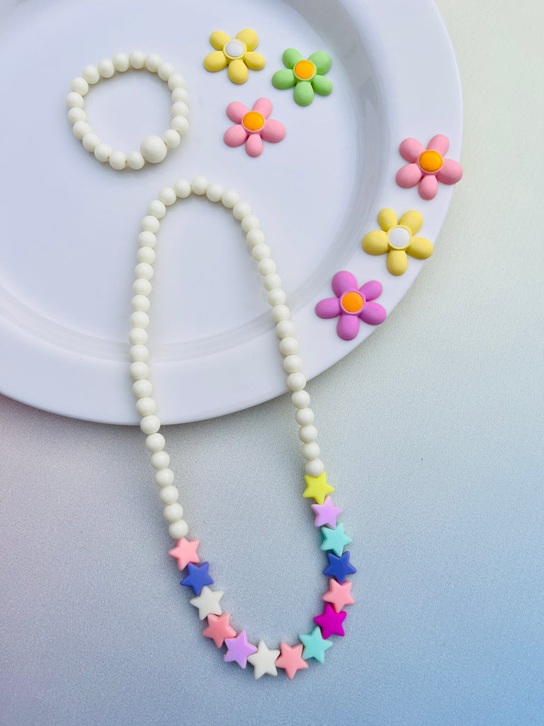 Candy Color Star Beads Necklace