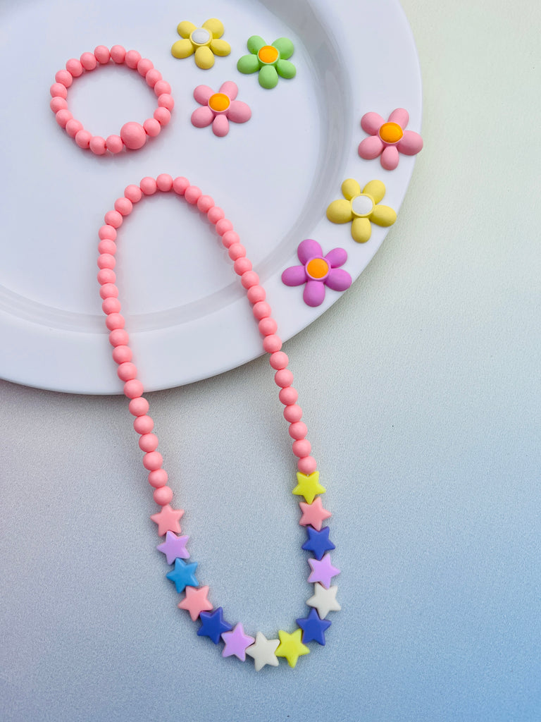 Candy Color Star Beads Necklace