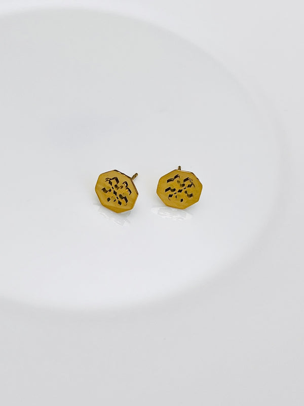 Stainless Steel Round T Studs Earring