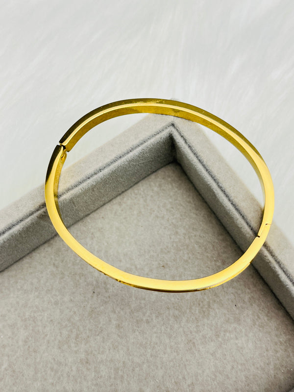 Stainless Steel Marble Golden Bracelet