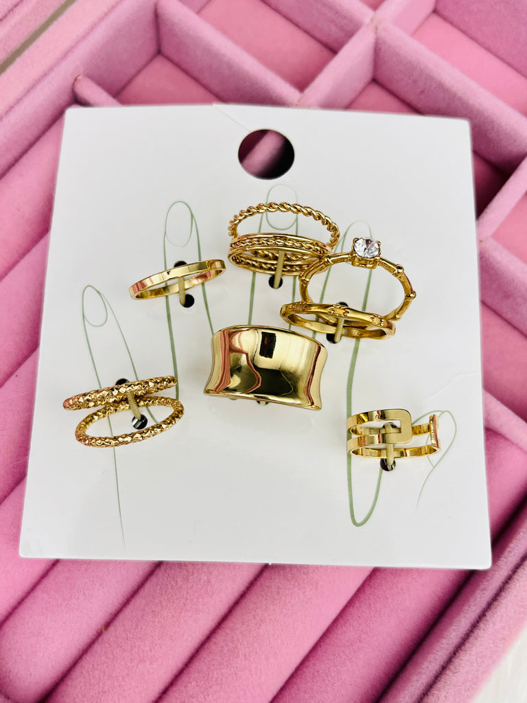 6pcs Mid Ring Set