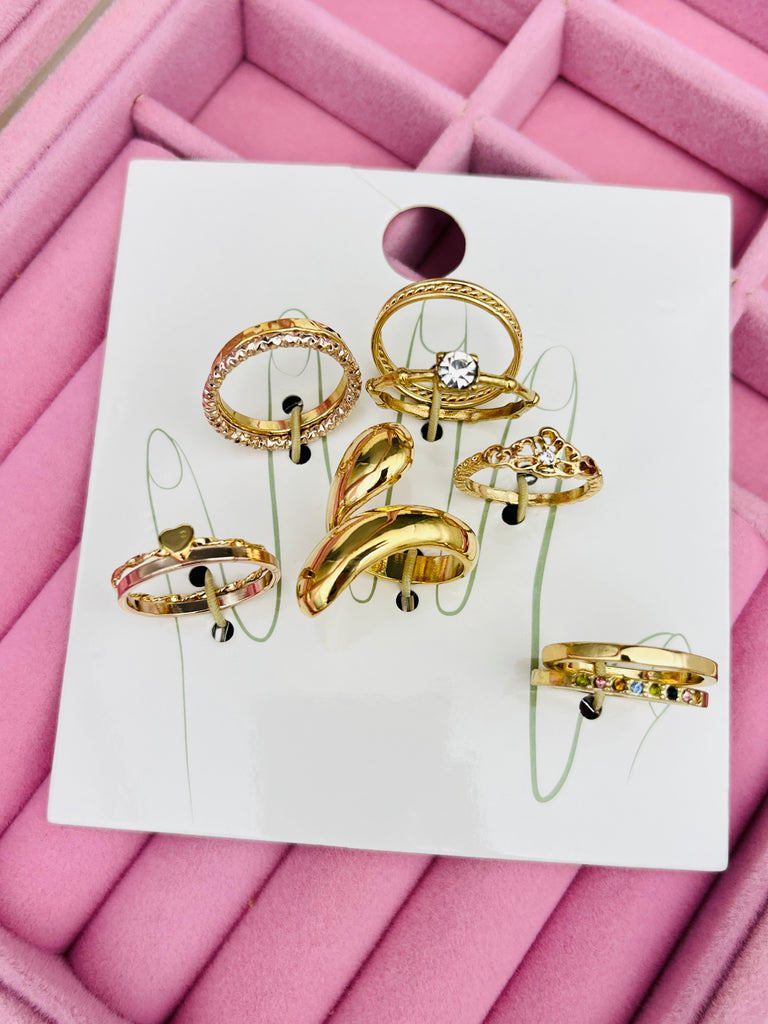 6pcs Mid Ring Set