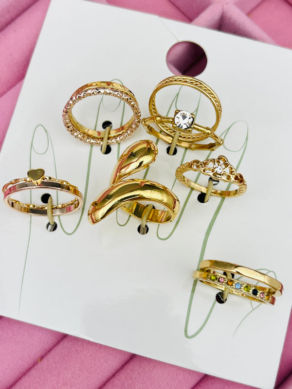 6pcs Mid Ring Set