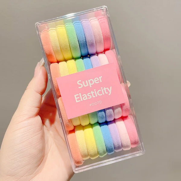 32pcs Candy Color Towel Hair Tie Set