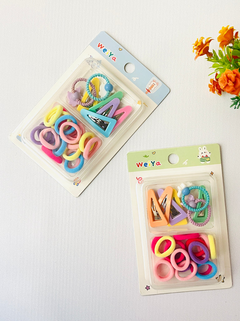 Baby Cute Hair Clips & Tie Set