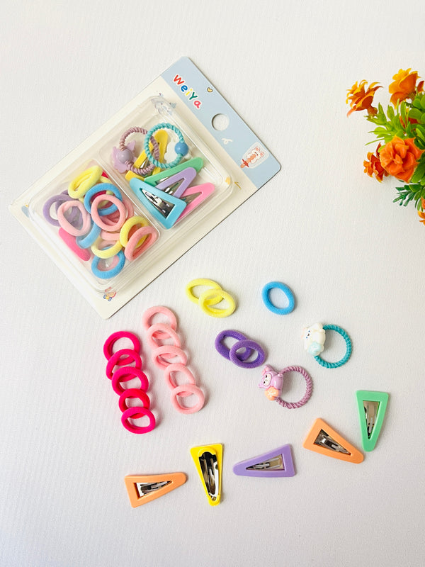 Baby Cute Hair Clips & Tie Set