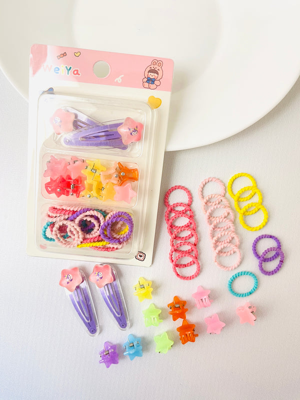 Cute Baby Hair Clip & Tie Set