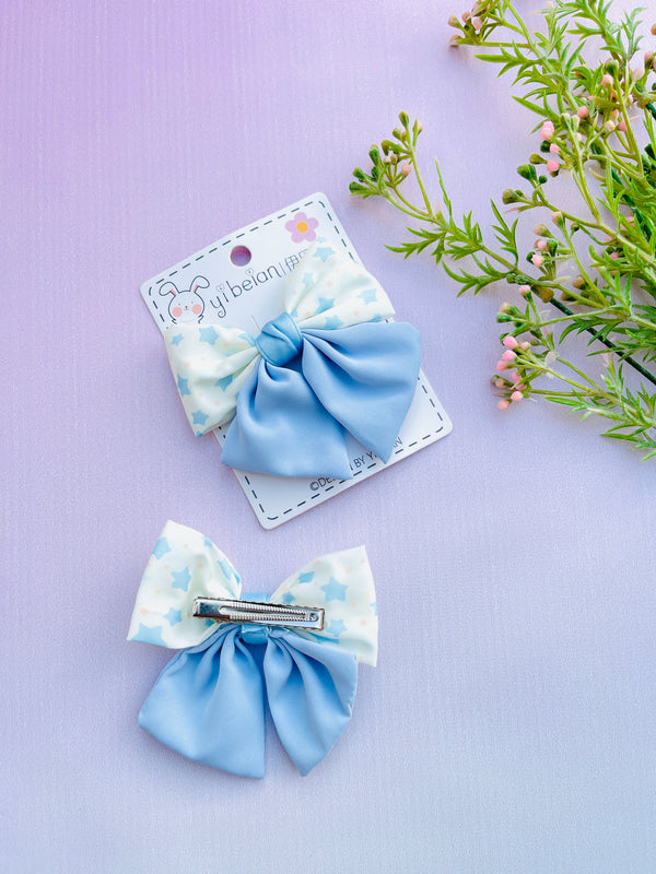 Cute Star Printed Hair Bow Clip