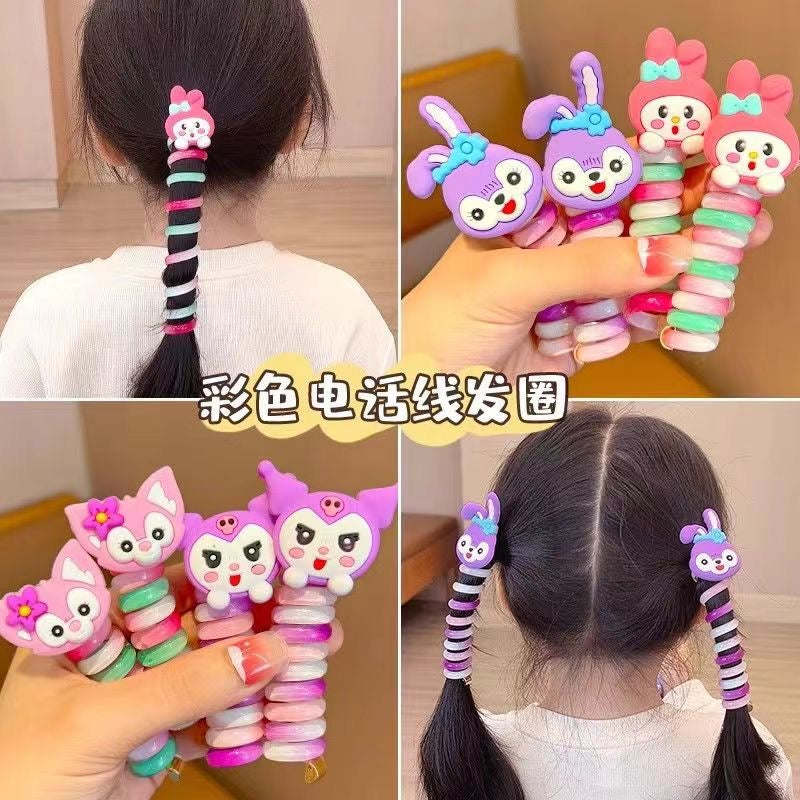 Children's Curly Telephone Wire Hair Ring