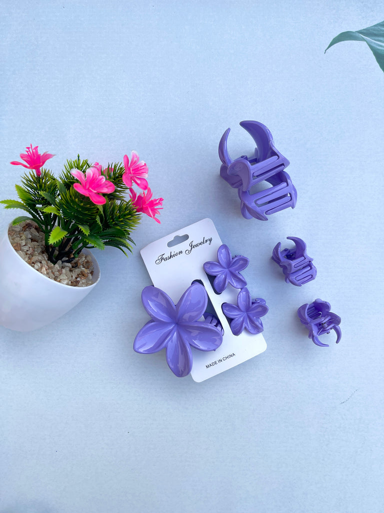 Flower Shape Hair Claw Catcher Set