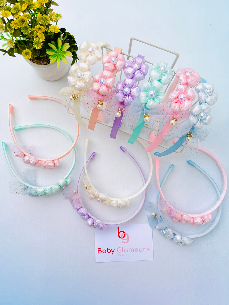 Sparkling Pearl Bow Hair Band