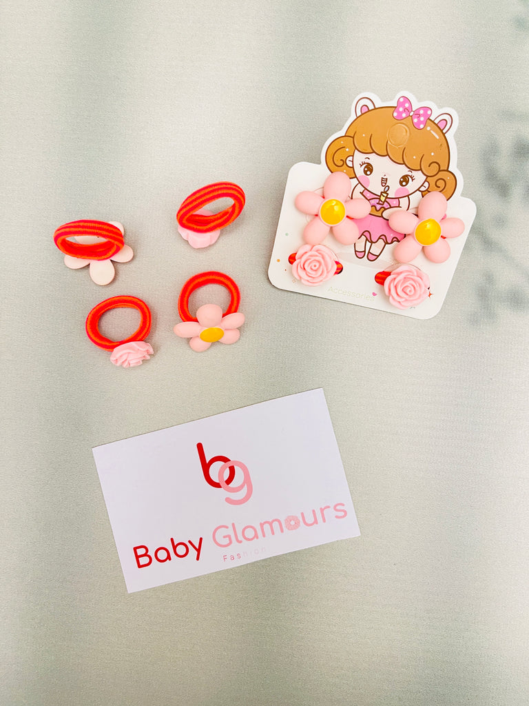 4pcs Flower Shape Hair Tie Set