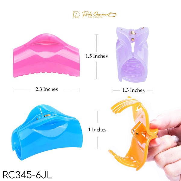 Pack Of 12 Concave Bag Hair Claw Catcher